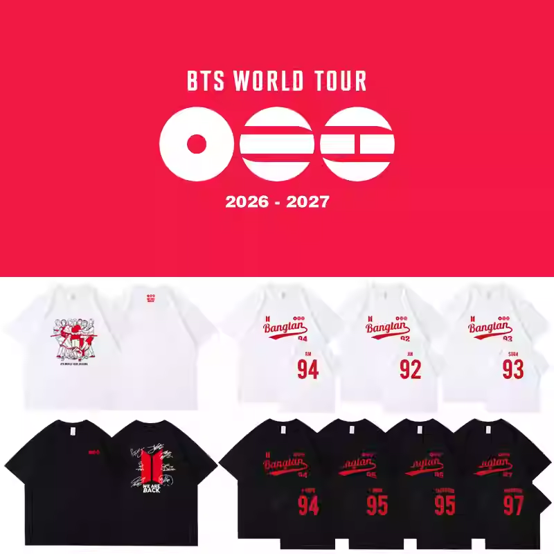 BTS 2026 World Tour Merch Inspired T-Shirt