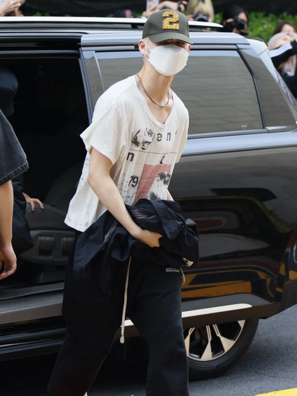 ENHYPEN Niki & Boynextdoor Jaehyun Inspired Punk Style Printed T-Shirt