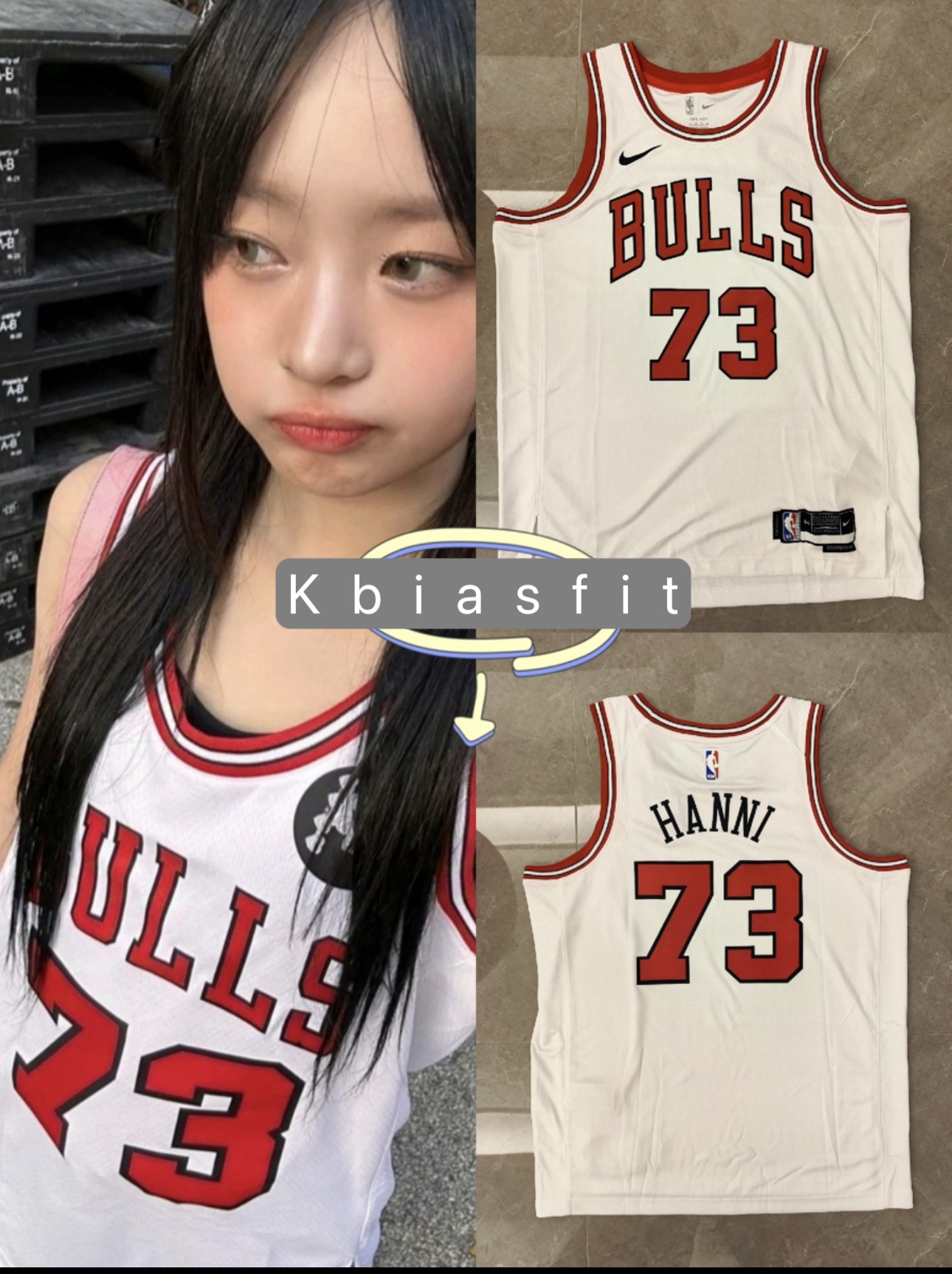 NEWJEANS HANNI customized Chicago Bulls 73 Jersey