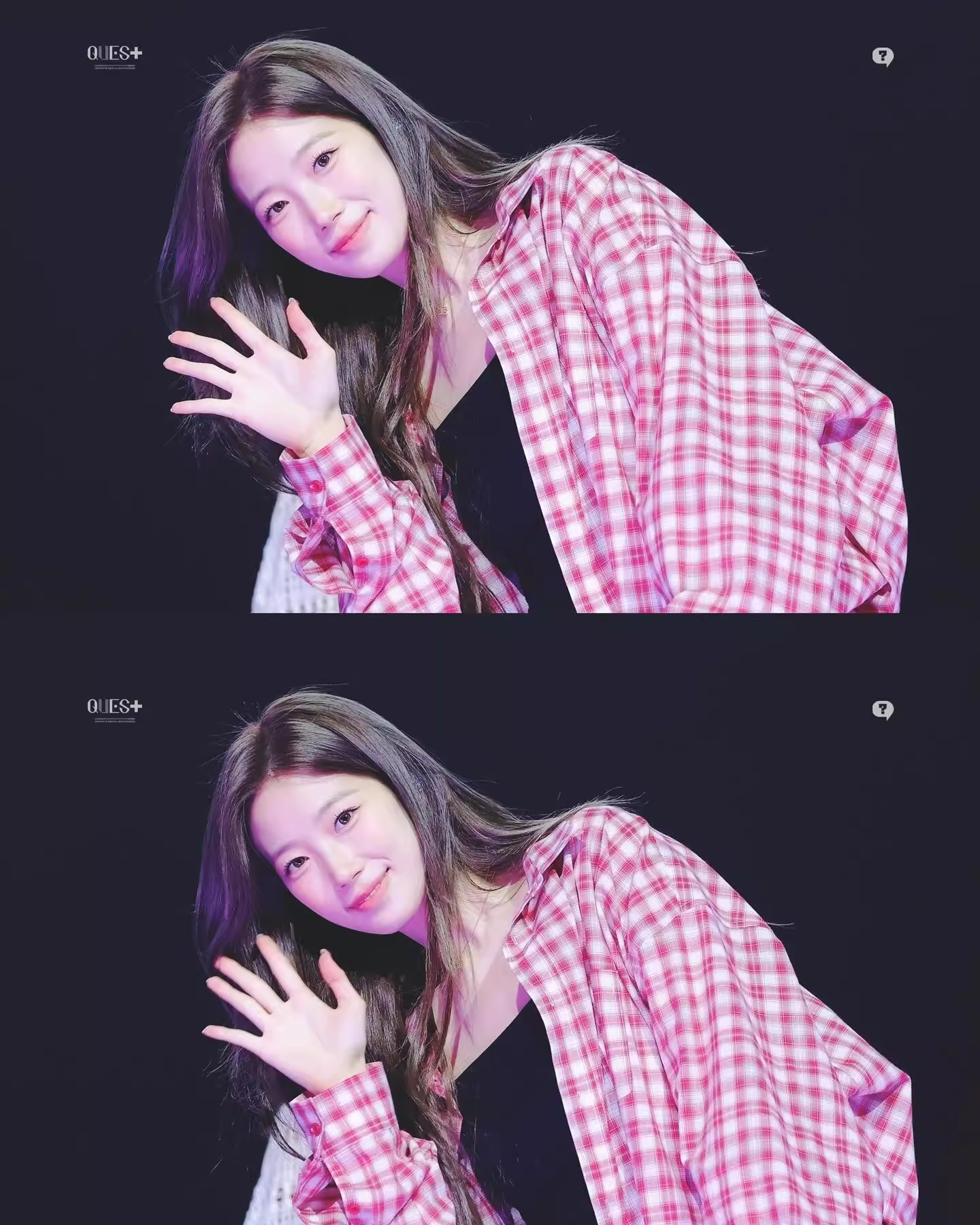 LE SSERAFIM Kazuha Inspired Red Plaid Shirt