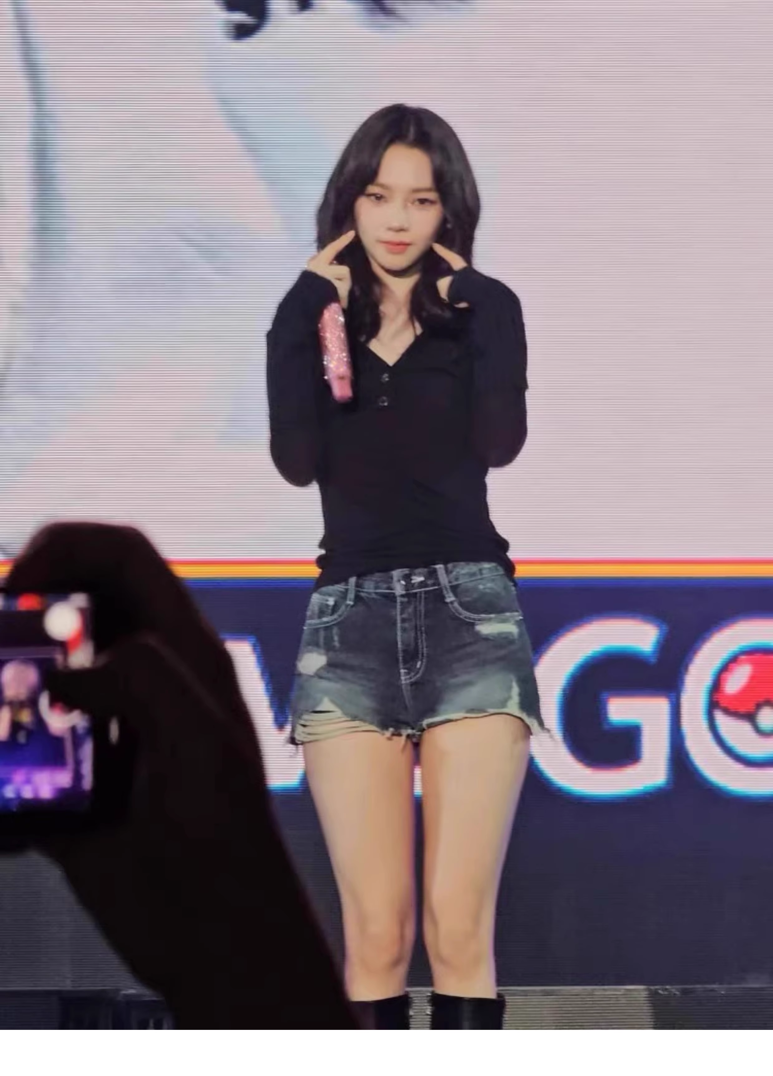 Aespa Karina Inspired Black Knit Tee