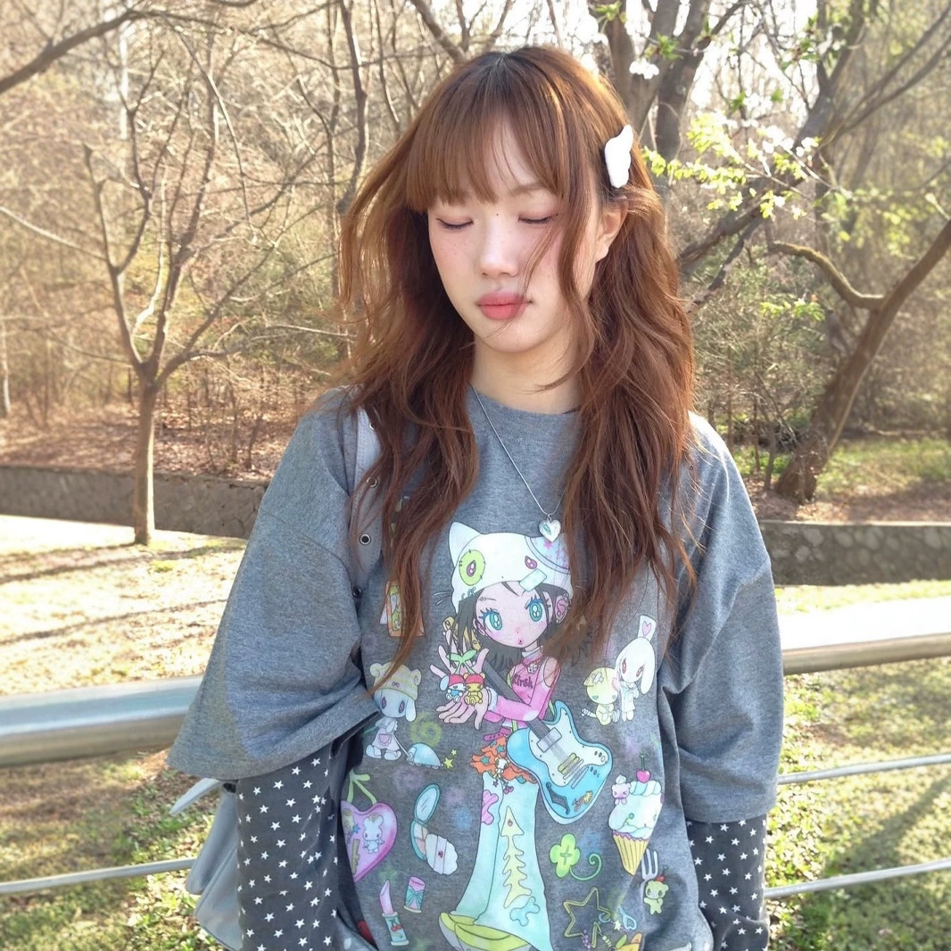 IVE Rei Inspired Anime Girl Graphic Tee