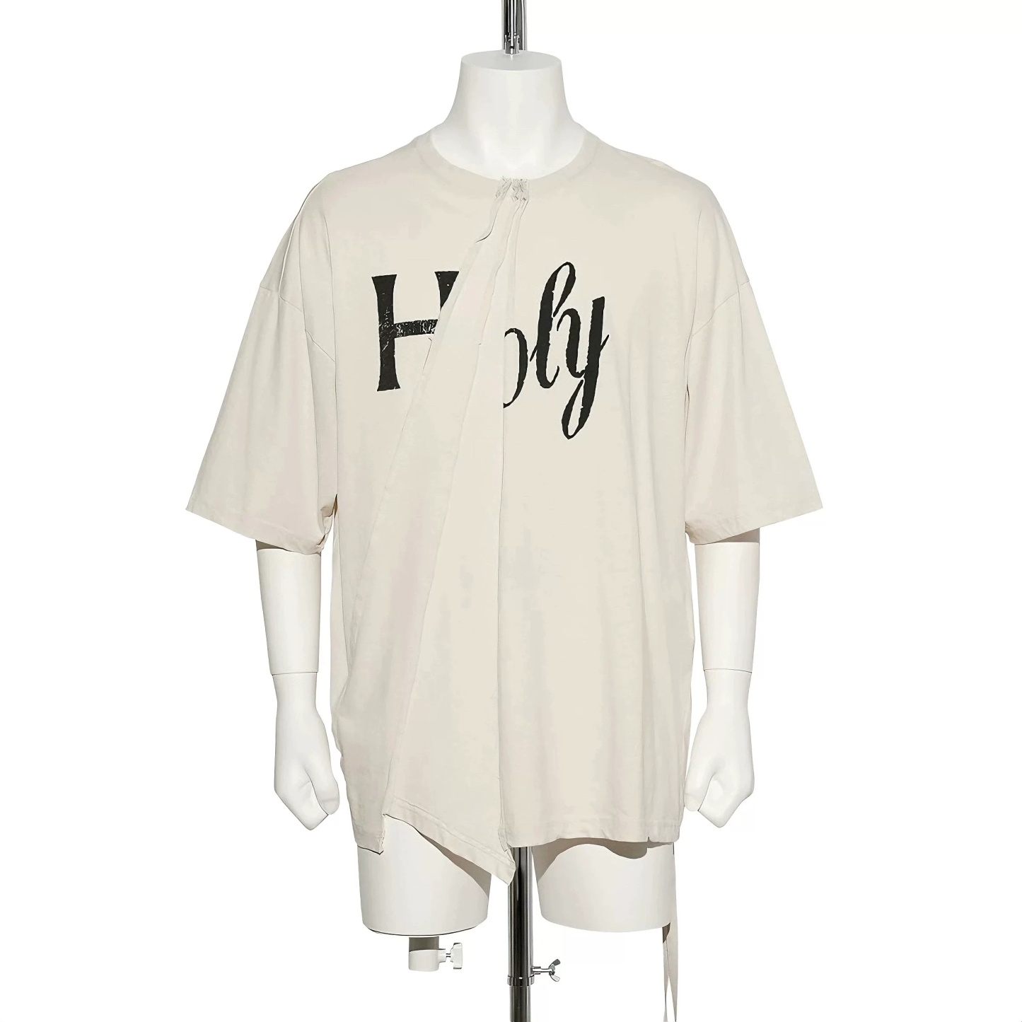 Cortis Martin Inspired Holy Letter Asymmetric Deconstructed Oversized Tee