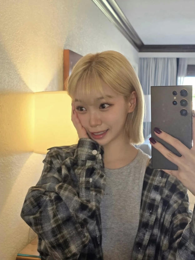 LE SSERAFIM Chaewon Inspired Plaid Shirt