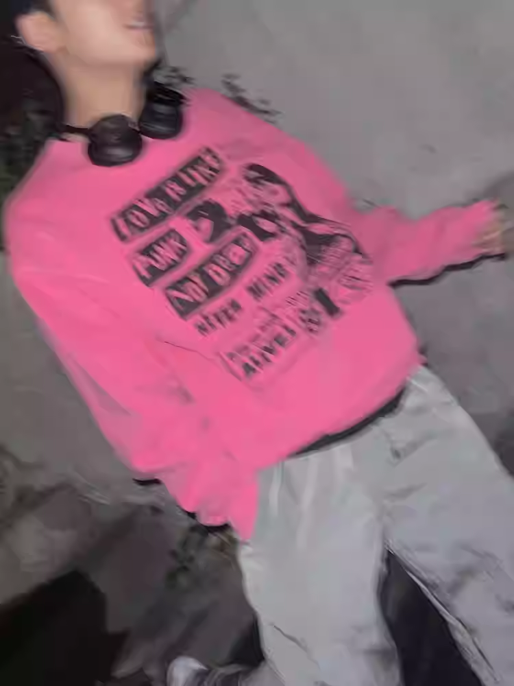 Seventeen Mingyu Inspired Love Punk Pigment Sweatshirt