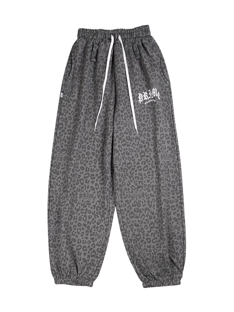IVE Leopard Print Baggy Sweatpants