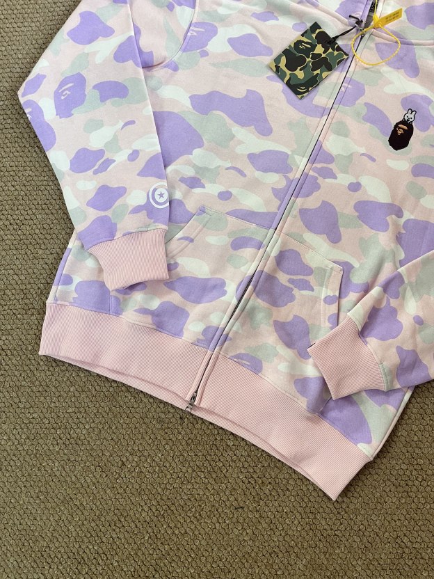 StrayKids LeeKnow BAPE Inspired Bape camo zip-up  hoodie-Stray Kids