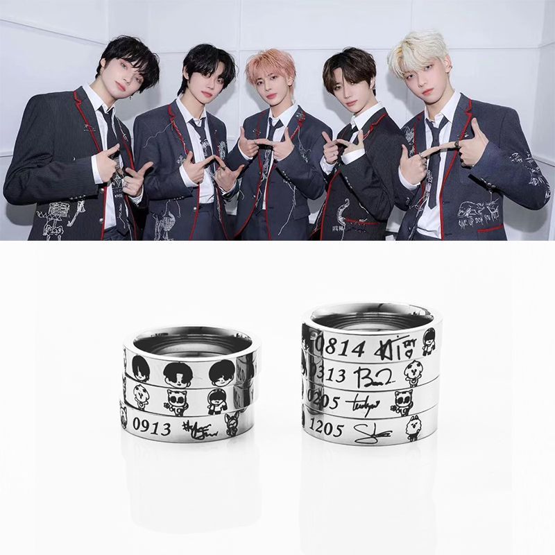 TXT Fanmade Birthdate Signature Ring 