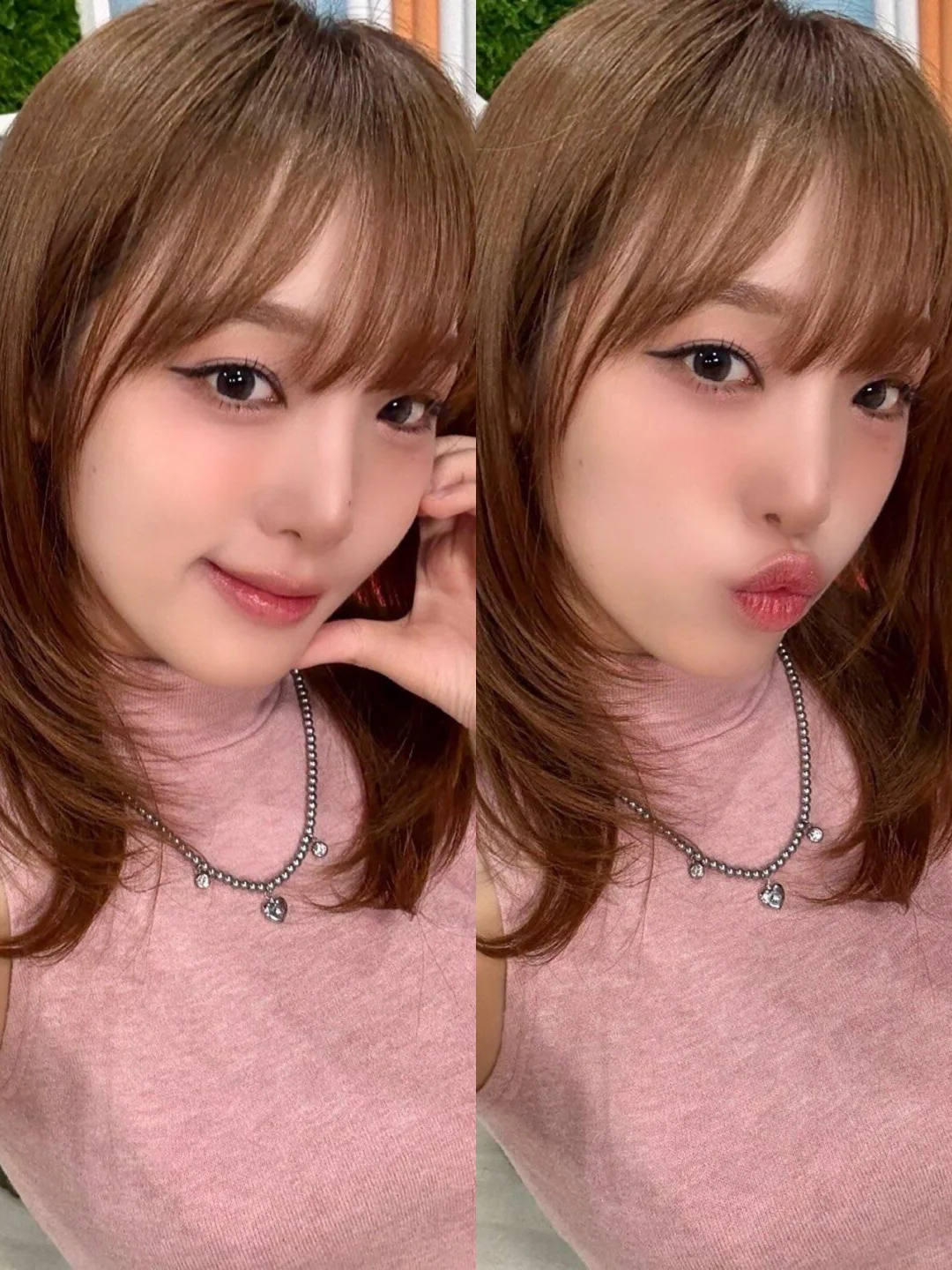 IVE REI Inspired Pink Turtleneck Sleeveless Knit Top