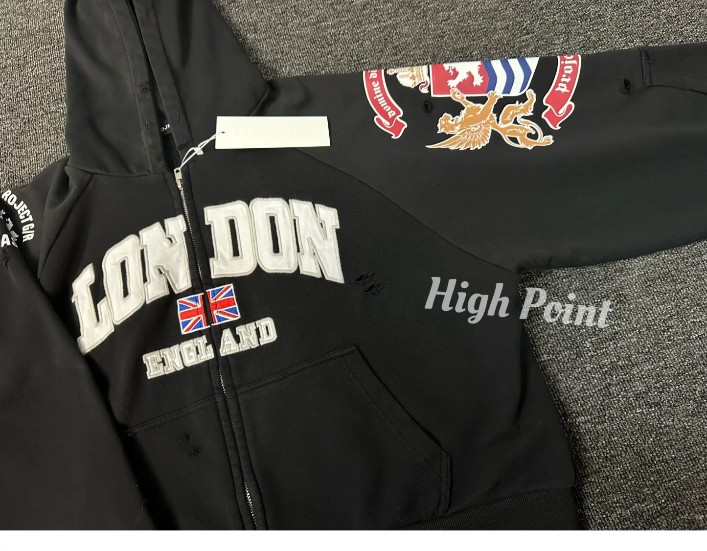 Seventeen Minghao Embroidered inspired Patchwork Hip pop Hoodie-The8