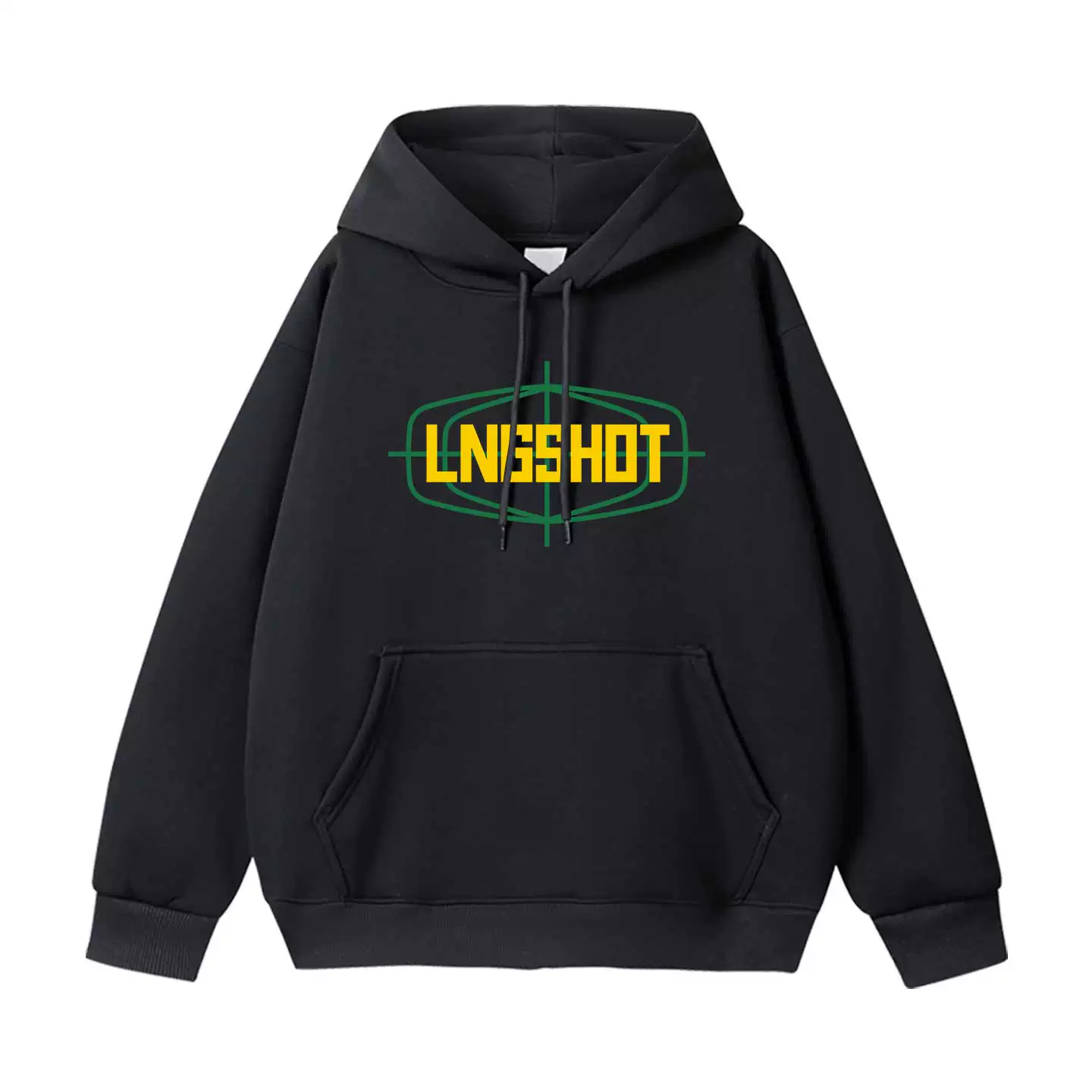 Lngshot Inspired Letter Print Logo Hoodie