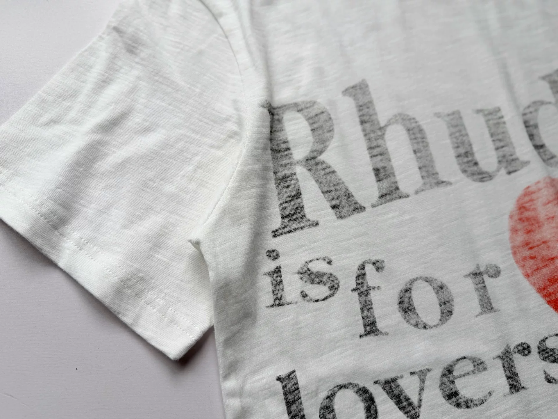 TXT Soobin Inspired Distressed Retro Heart Print Short Sleeve T-shirt