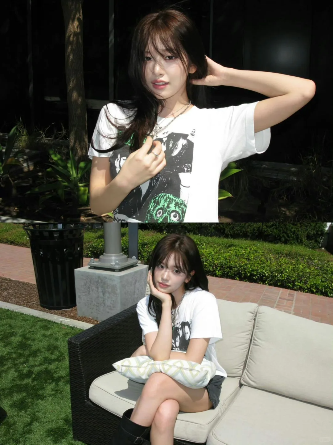 IVE Yujin Inspired The Misfits Beware Horror Punk Band T-Shirt 