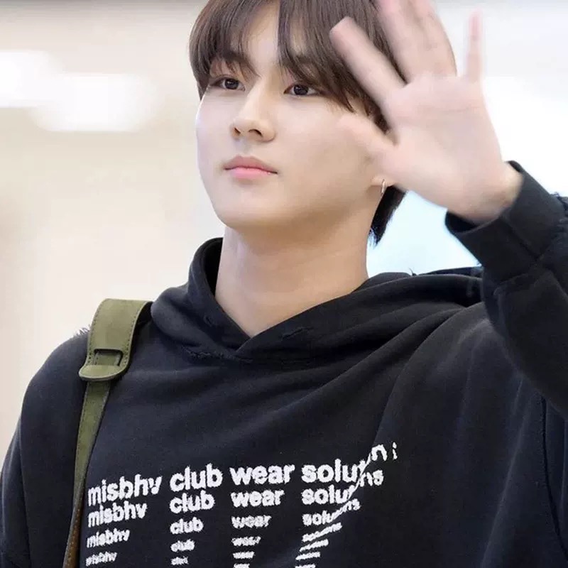 ENHYPEN Jungwon Inspired Letter Print Pullover Hoodie 