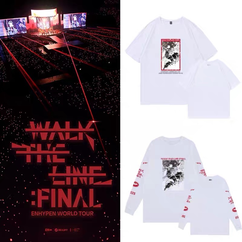 Enhypen World Tour WalkTheLine Final Merch Inspired T-Shirt