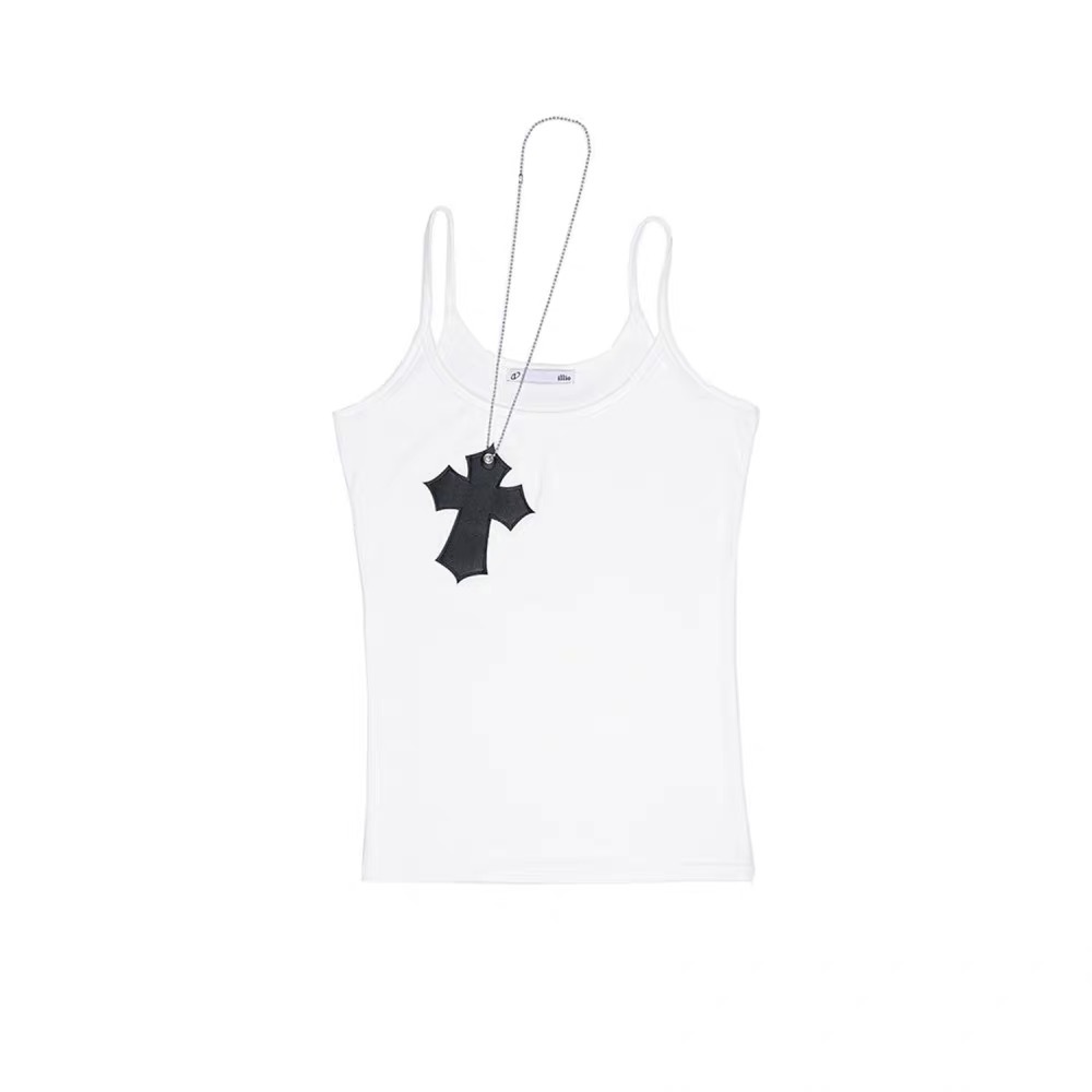 IVE Wonyoung Inspired Cross Necklace Sleeveless