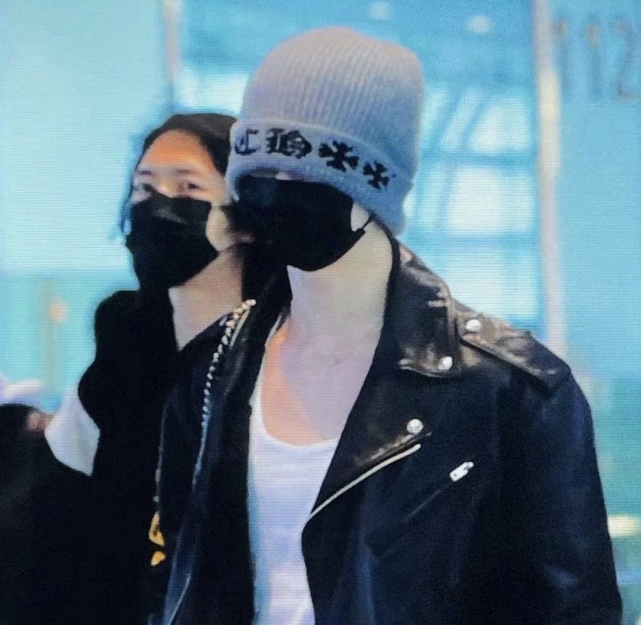 Enhypen NIKI inspired chrome hearts knit beanie hat