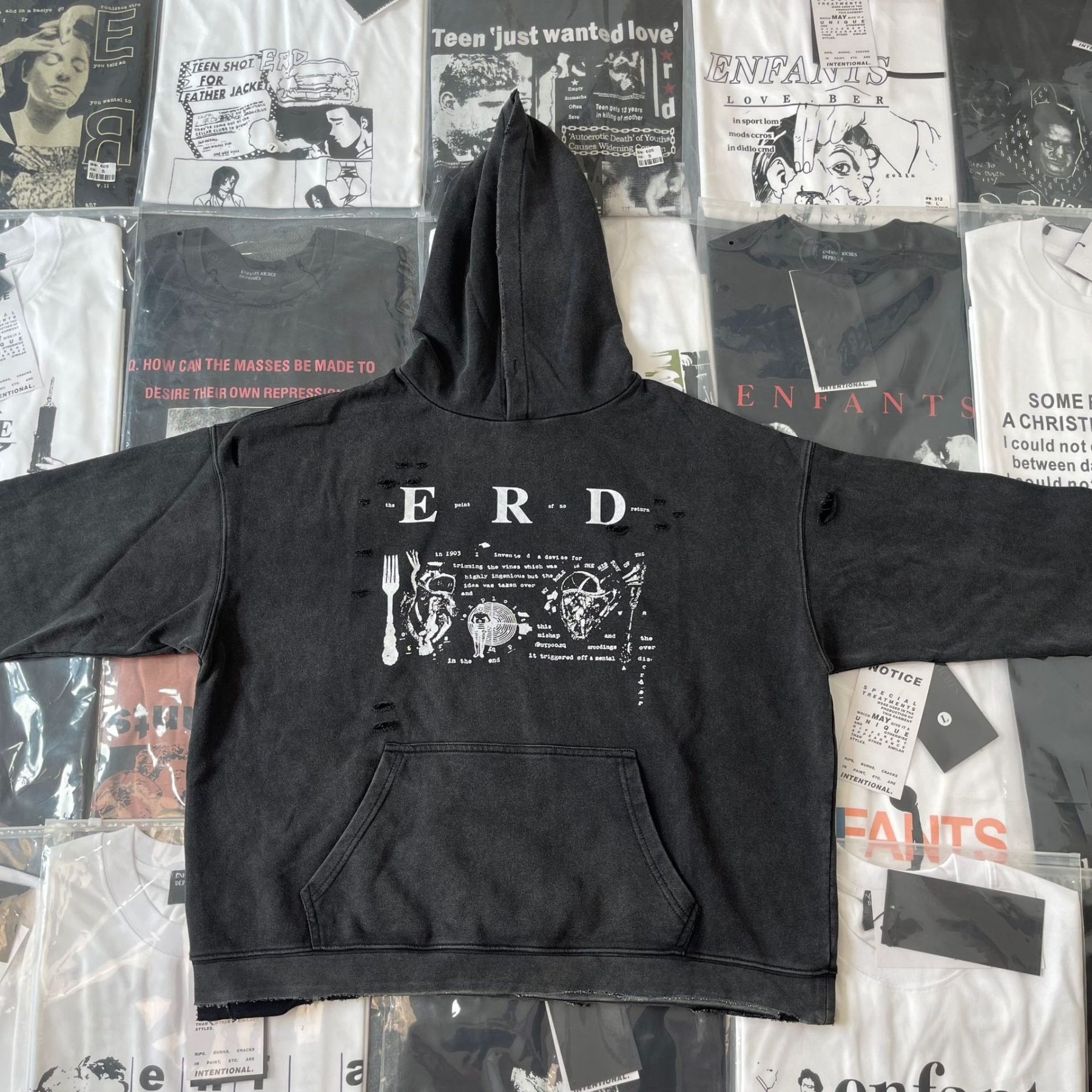 Straykids Hyunjin Inspired Erd Men's Navy My Role in the War Hoodie-Stray kids