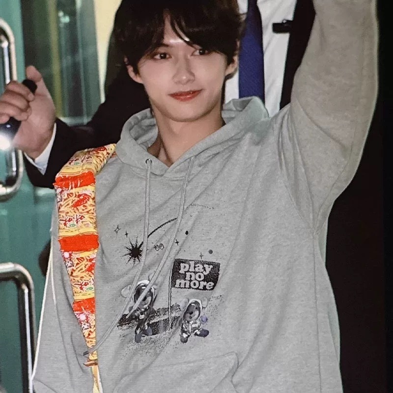 Grey Play No More Hoodie inspired Jun Seventeen