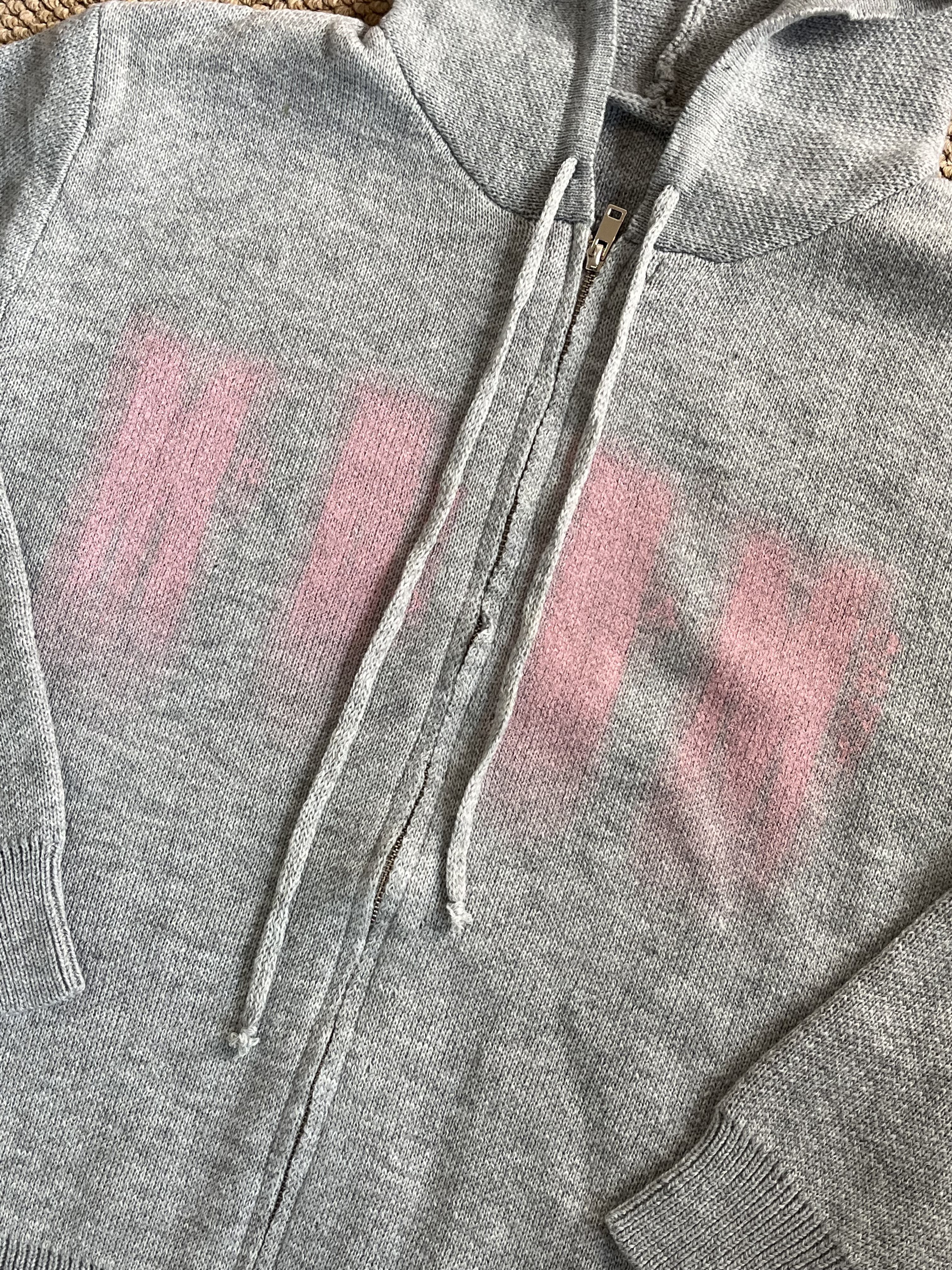 Enhypen Sunoo inspired Grey Pink Cardigan Phantom Sweater Jacket