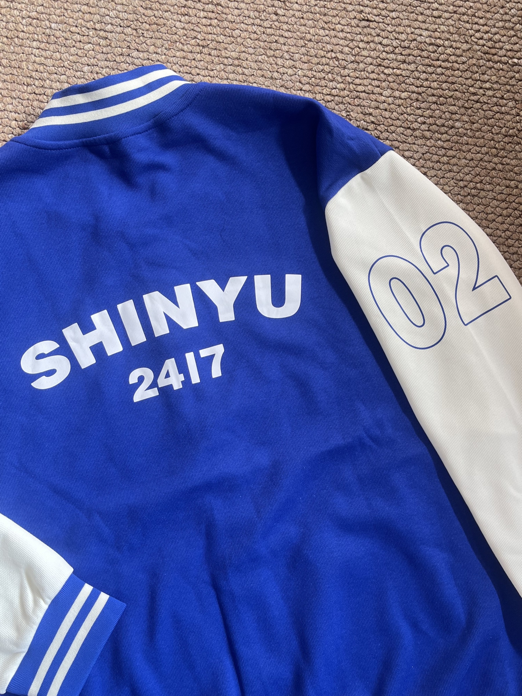 TWS Mini Fm Inspired Blue Baseball Jacket