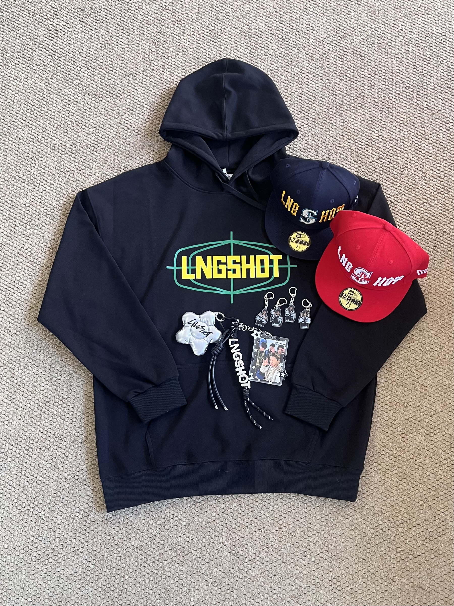 Lngshot Inspired Letter Print Logo Hoodie