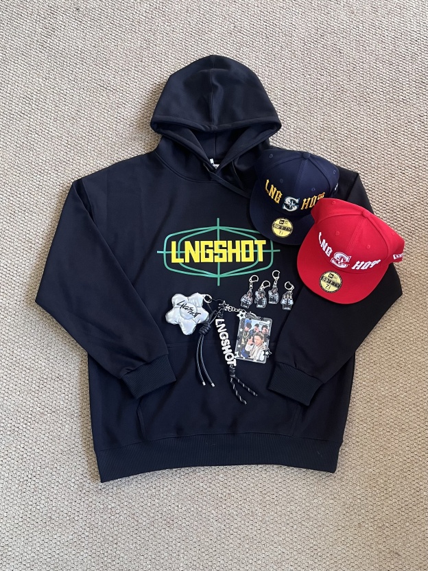 Lngshot Inspired Letter Print Logo Hoodie