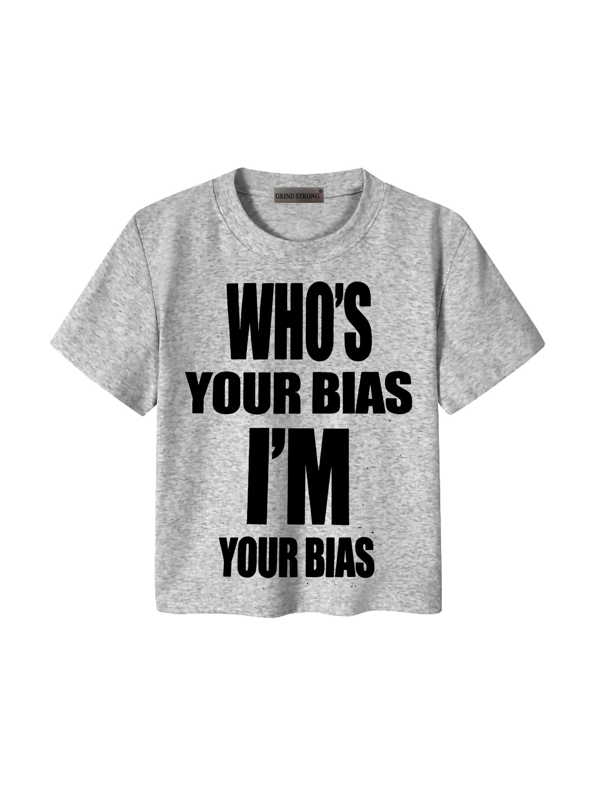 illit Inspire WHO'S YOUR BIAS Letter Print T-Shirt