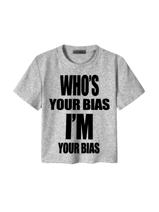 illit Inspire WHO'S YOUR BIAS Letter Print T-Shirt