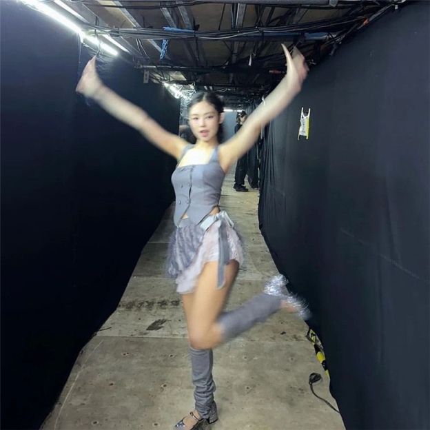 Blackpink Jennie Inspired Grey Halter Vest Top