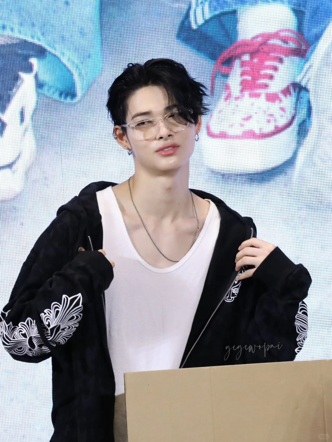 Enhypen Niki&Heeseung Inspired Cross Pattern Zip-up Hoodie