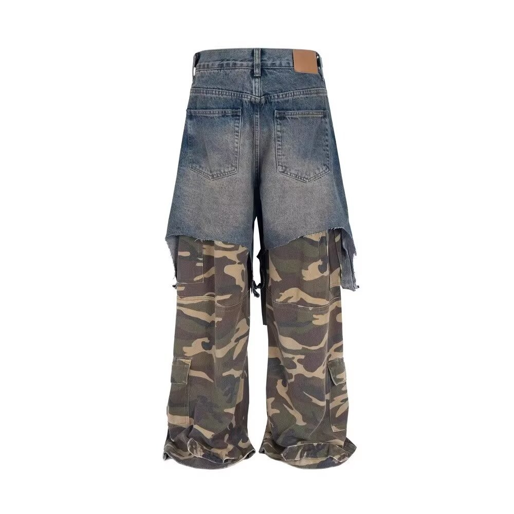 ENHYPEN Niki Inspired Patchwork Camo Cargo Pants