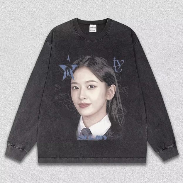 IVE Member Retro Portrait Graphic T-Shirt