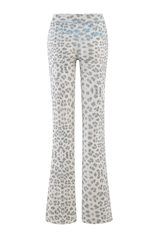 IVE Rei Inspired Y2K Snow Leopard Print 2-Piece Loungewear Set