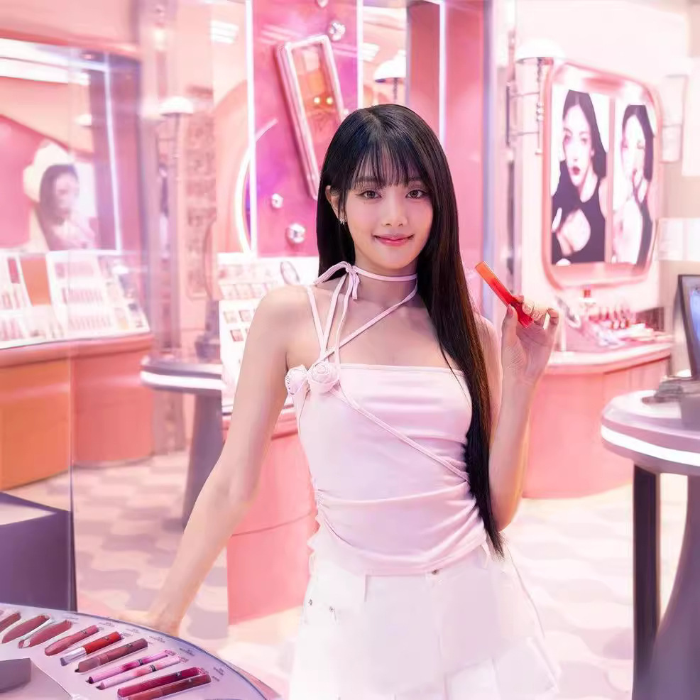 Gidle Minnie Rose Lace up Sheath Top