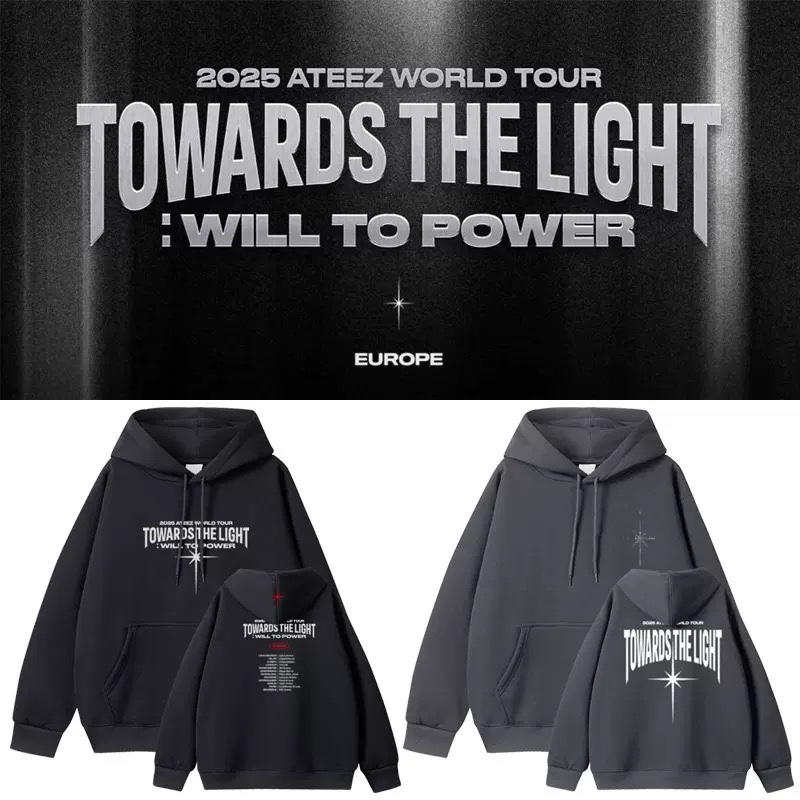 Ateez towards the light tour inspired merch hoodie