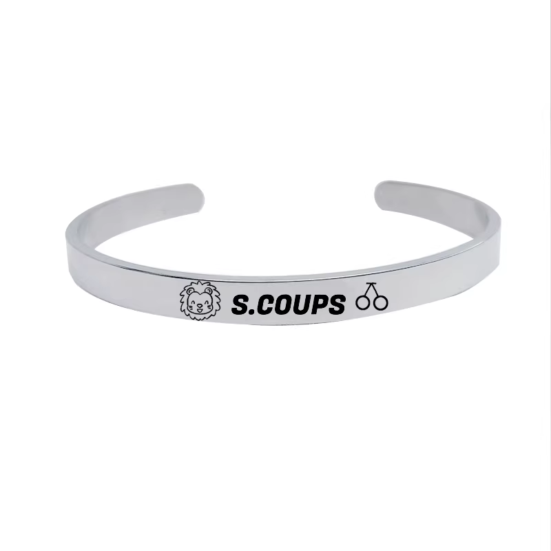 SEVENTEEN Fanmade Titanium Steel Cuff Bracelet