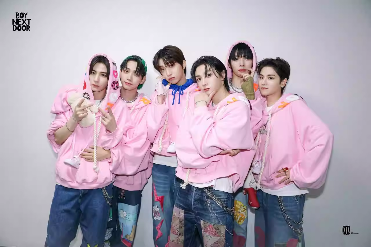 BND one and only stage inspired PINK HOODIE-boynextdoor