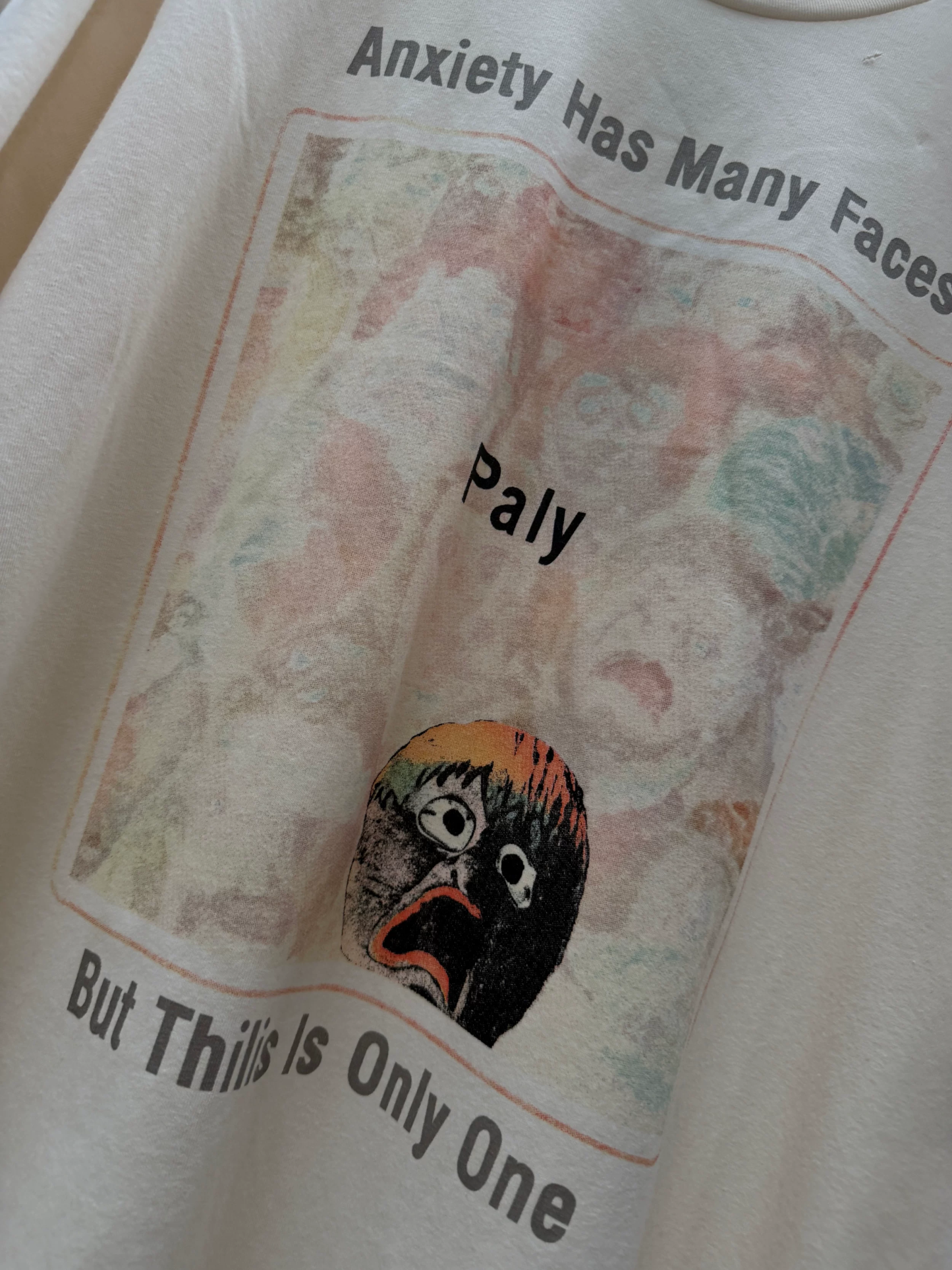 Straykids Hyunjin Inspired Paly Anxiety Distressed Vintage Tee-stray kids
