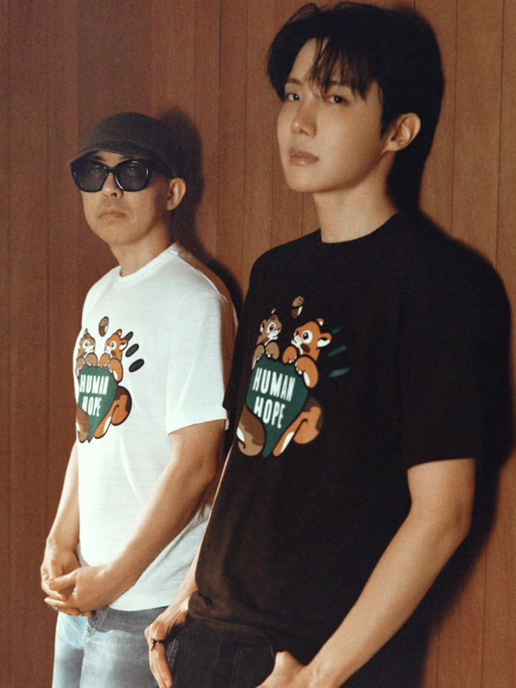 BTS J-Hope Inspired Human Made x Human Hope Squirrel Print T-Shirt