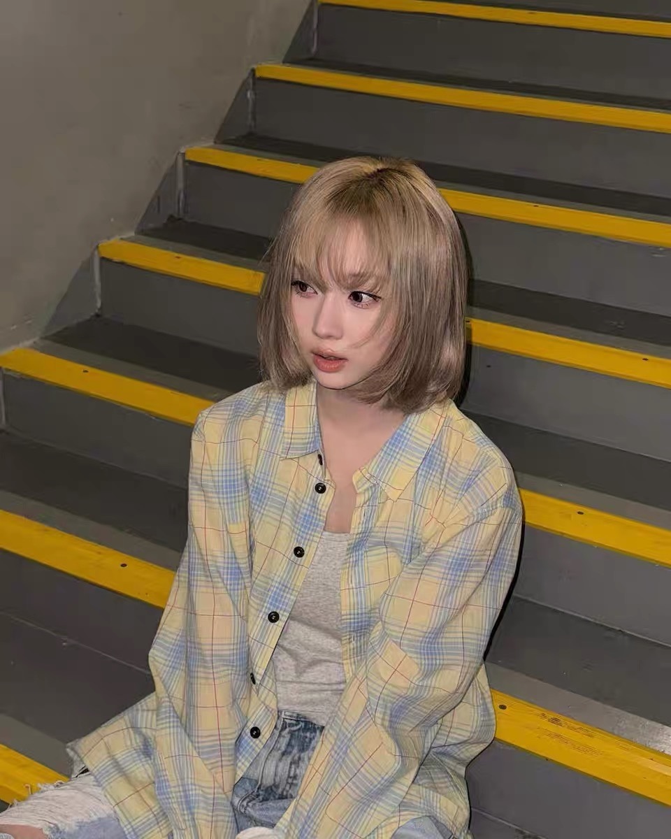 TXT Beomgyu&Aespa Winter Inspired Check Shirt