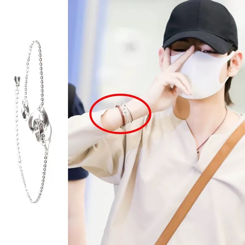 BTS V (Kim Taehyung) Inspired Minimalist Double Ring Bracelet