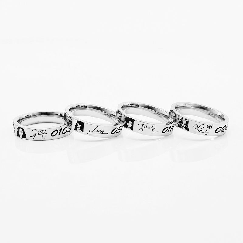 Blackpink Fanmade Birthdate Signature Ring 