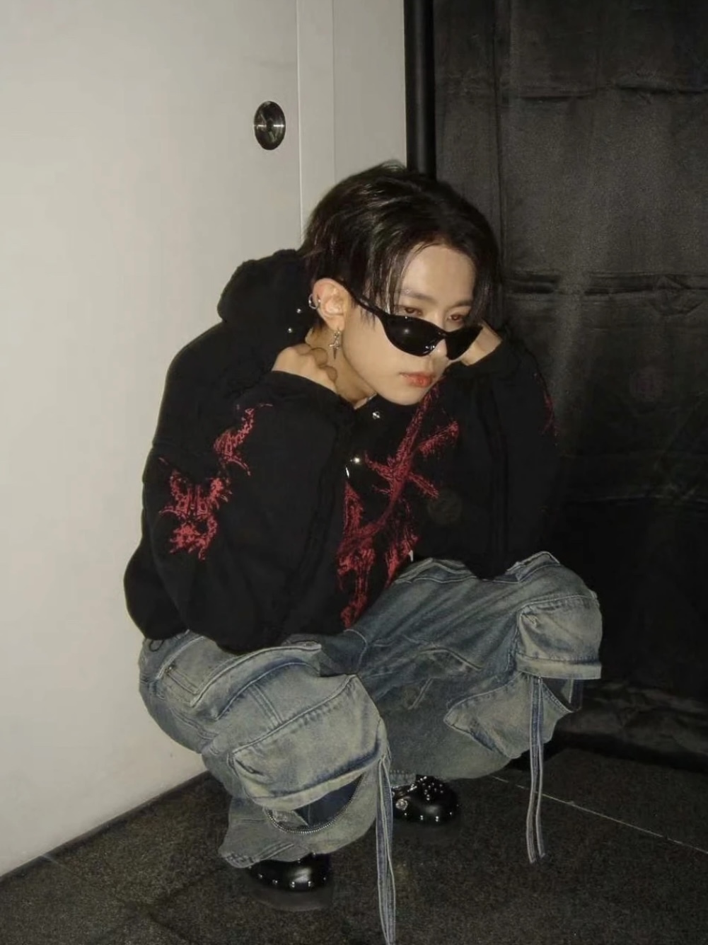 ENHYPEN Heesung Inspired Dragon Print Hoodie