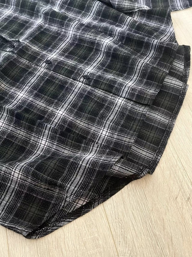 Seventeen S.coups Inspired  Plaid Hooded Shirt