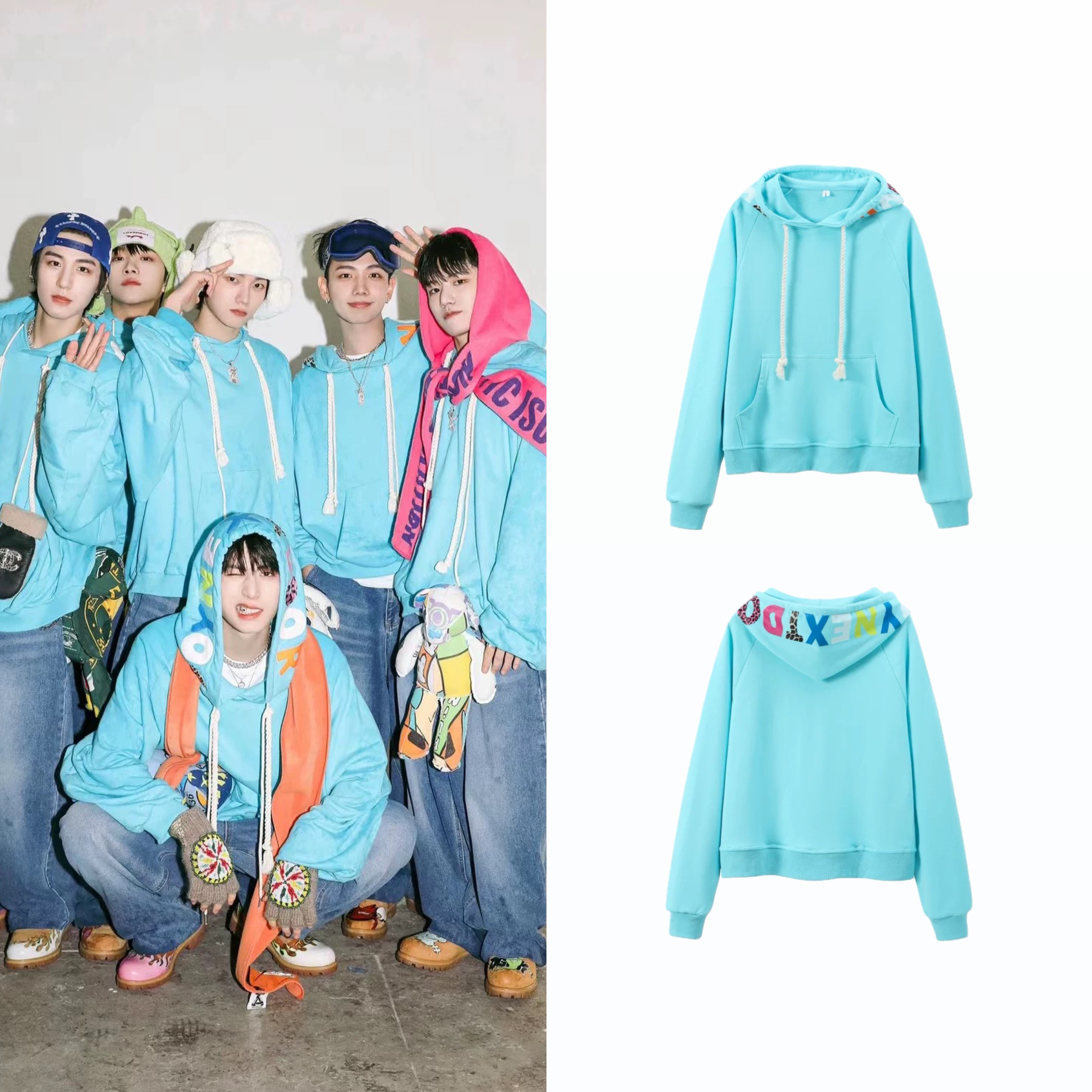 Boynextdoor one and only stage inspired BLUE HOODIE