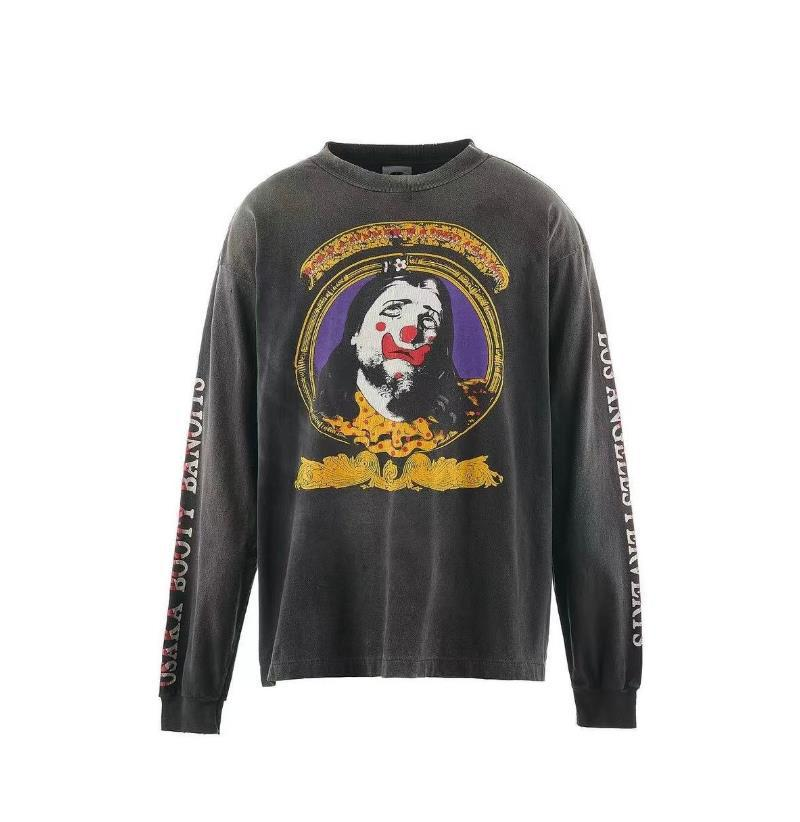ENHYPEN Niki Inspired Clown Print Distressed Long Sleeve T-Shirt