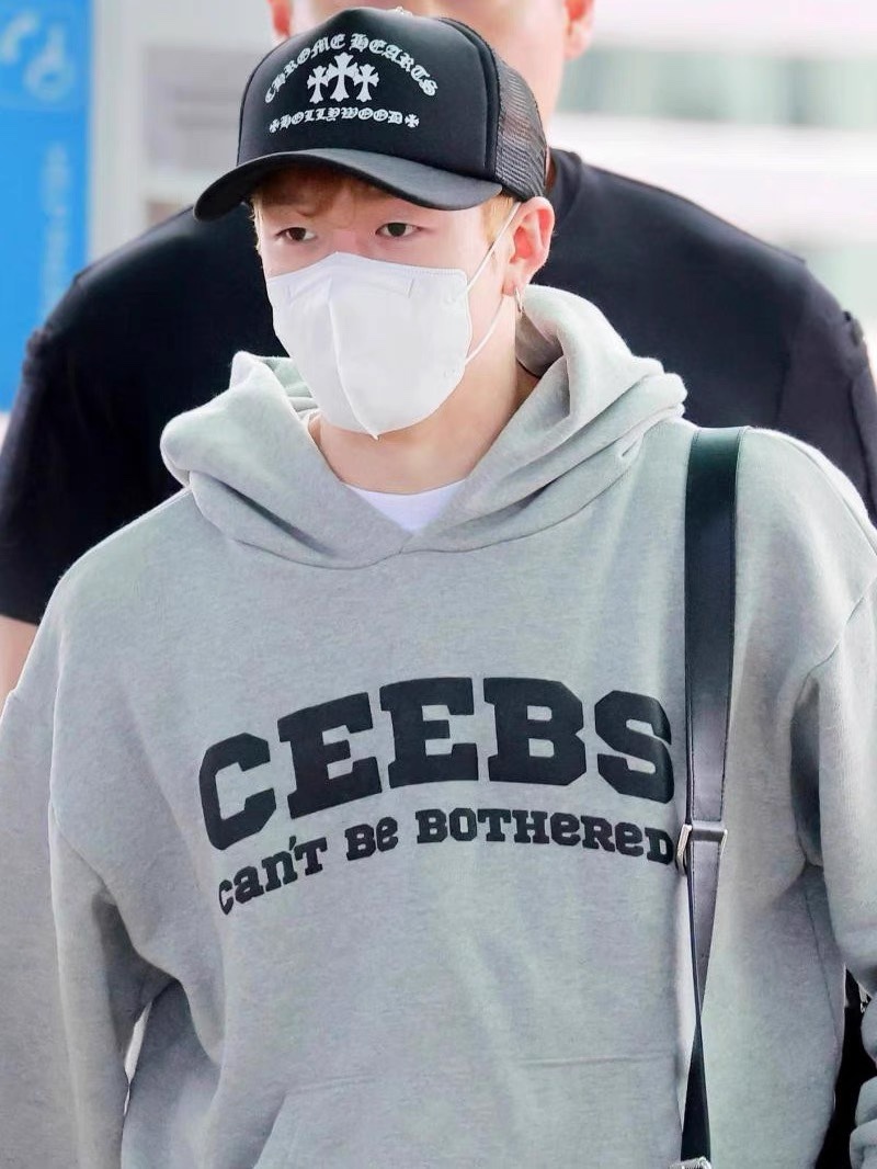 Stray Kids Bangchan Inspired Grey Hoodie