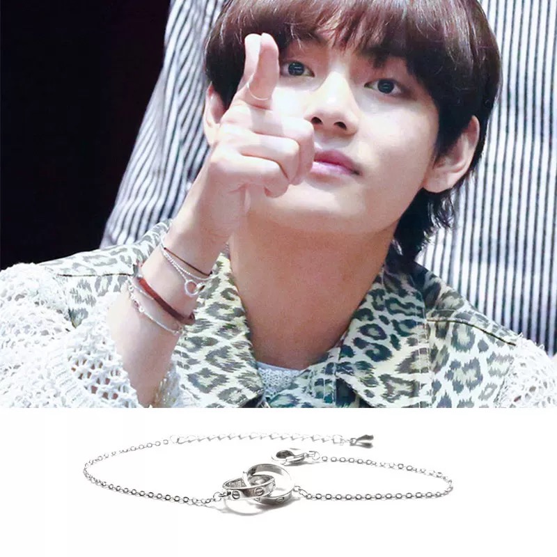 BTS V (Kim Taehyung) Inspired Minimalist Double Ring Bracelet