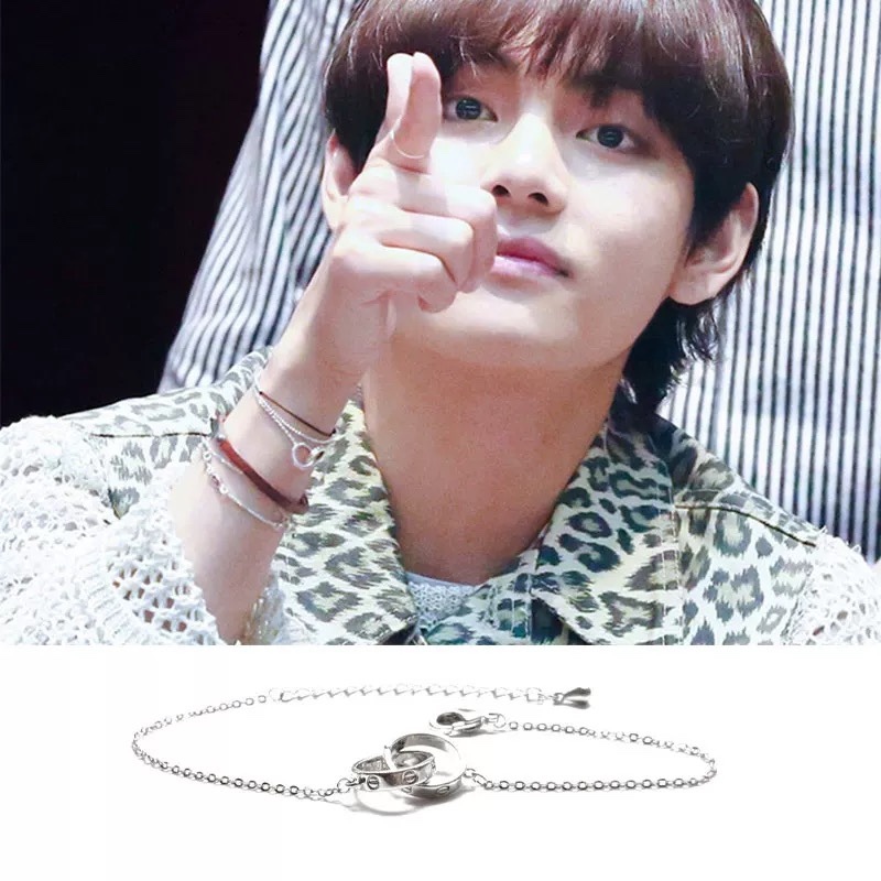 BTS V (Kim Taehyung) Inspired Minimalist Double Ring Bracelet